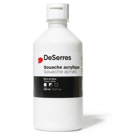 Gouache acrylique blanc de titane - 250ml