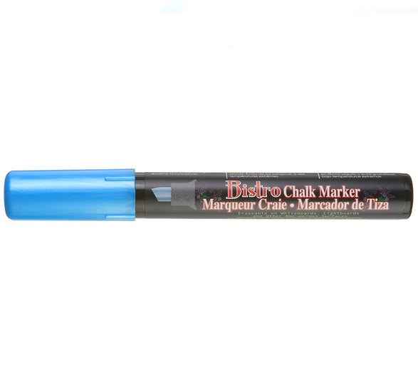 Chalk marker - bistro - chisel - metallic blue