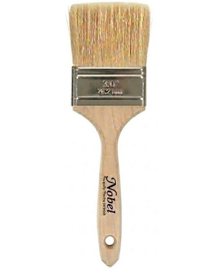 White bristle flat paintbrush #3
