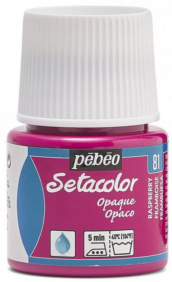 Peinture textile - setacolor - 45ml - opaque - framboise