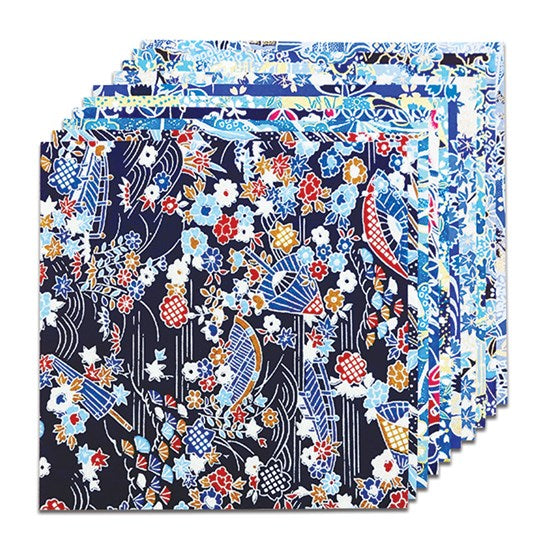 Yuzen Origami Paper - Assorted Patterns, Blue