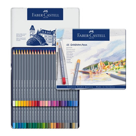 Ens. 48 crayons aquarellables goldfaber aqua