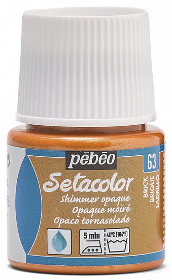 Textile paint - setacolor - 45ml - opaque - shimmer brick red