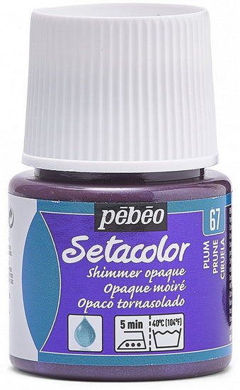 Peinture textile - setacolor - 45ml - opaque - prune moiré