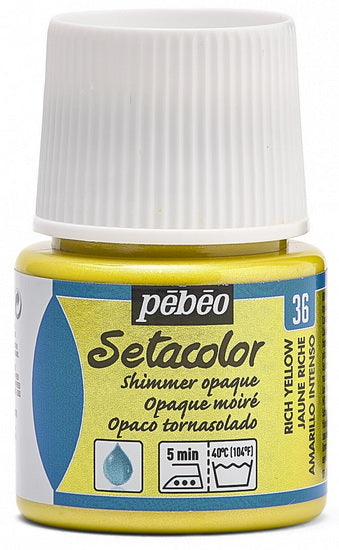 Peinture textile - setacolor - 45ml - opaque - or riche moiré