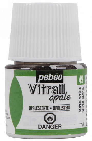 Glass paint - opalescent vitrail - 45ml - super white