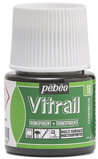 Peinture verre - vitrail - 45ml - chartreuse