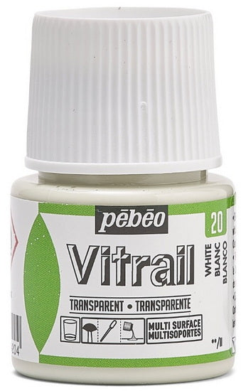 Glass paint - vitrail - 45ml - white
