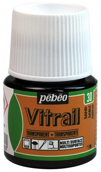 Peinture verre - vitrail - 45ml - sable