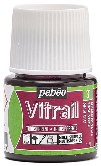 Glass paint - vitrail - 45ml - old pink