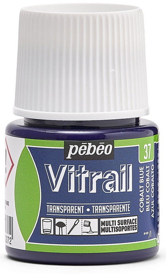 Peinture verre - vitrail - 45ml - bleu cobalt