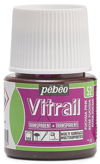 Glass paint - vitrail - 45ml - fuchsia pink