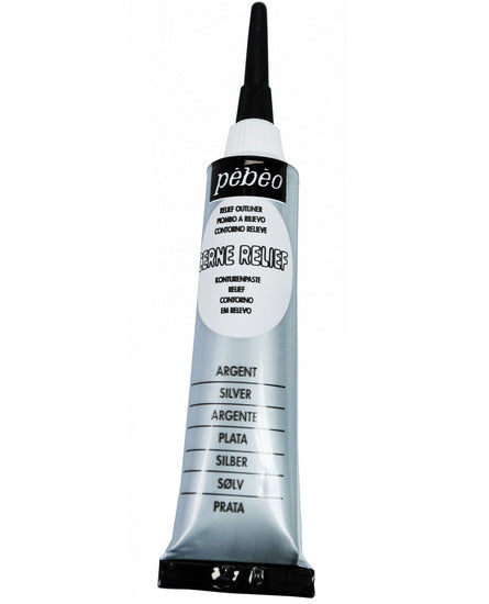 Relief outliner - vitrail - 20ml - silver
