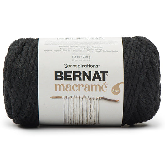 Macrame yarn #6 - 250g - black