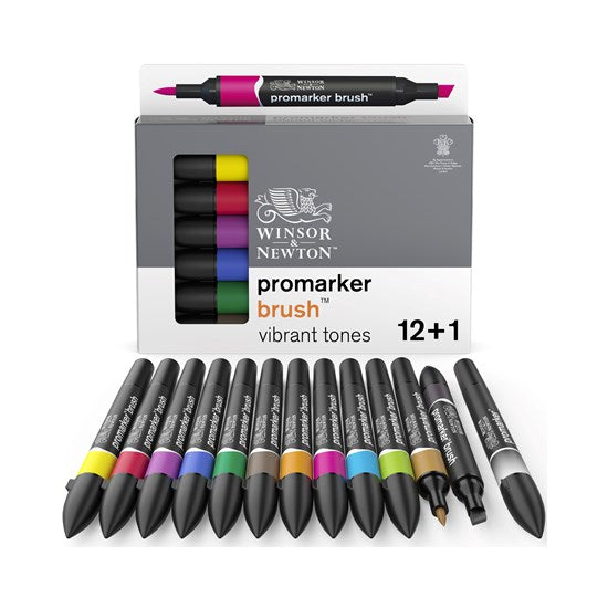 Set of 12 Promarker Brush Vibrant Tones