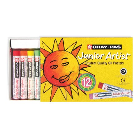 Ens. 12 pastels à l'huile junior