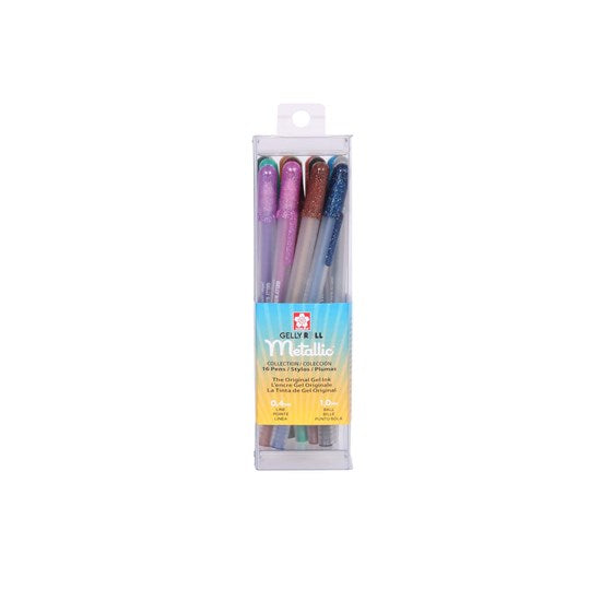 Set of 16 metallic gel pens gelly roll