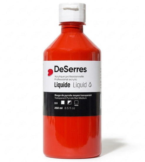 Liquid Acrylic Transparent Pyrrole Red Medium Series 6 - 250ml