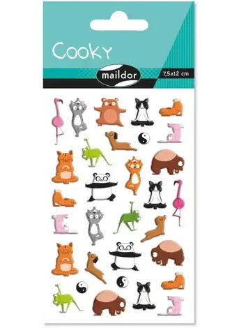 Autocollants Cooky : Animaux Yoga