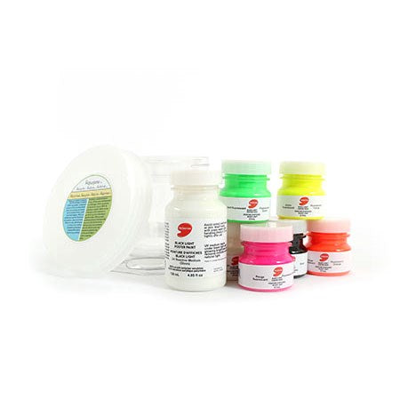 Set of UV Black Light Acrylic  6 x37ml