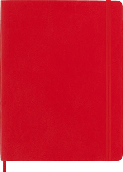 Classic Notebook - Plain, Soft Cover - SCARLET RED - 19 X 25 CEN