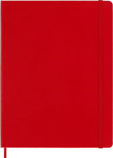 Classic Notebook - Plain, Hard Cover - SCARLET RED - 19 X 25 CEN