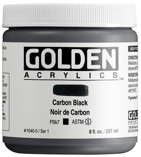Acrylic high flow - 8 oz  carbon black  s1