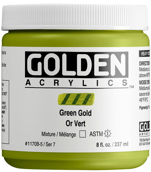 Acrylic high flow - 8 oz  green gold  s7