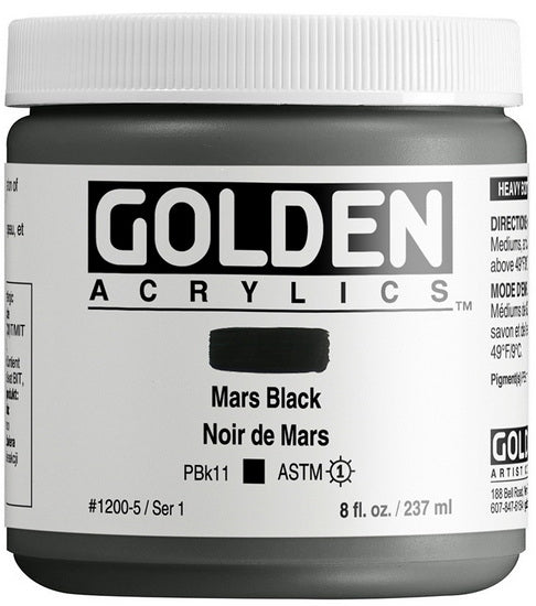 Acrylic high flow - 8 oz  mars black  s1