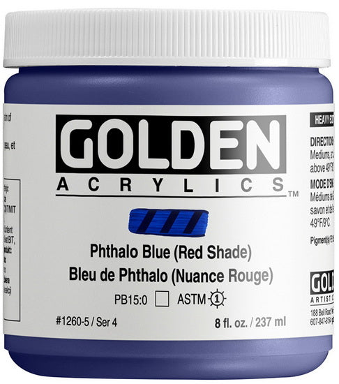 Acrylic high flow - 8 oz  phthalo blue red shade  s4