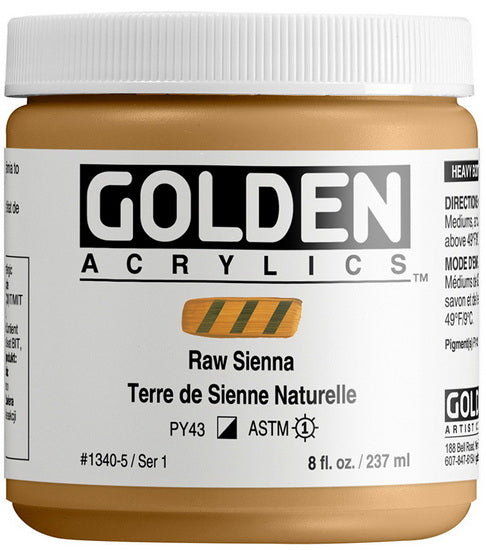 Acrylic high flow - 8 oz  raw sienna  s1