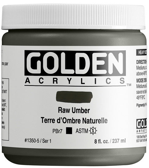 Acrylic high flow - 8 oz  raw umber  s1