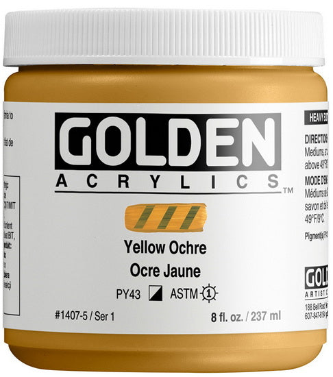 Acrylic high flow - 8 oz  yellow ochre  s1
