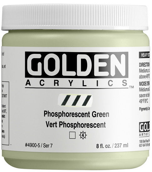 Acrylique haute viscosité - 8 oz  vert phosphorescent  s7