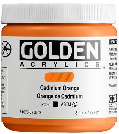 Acrylic high flow - 8 oz  cadmium orange  s8