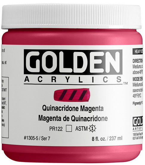 Acrylique haute viscosité - 8 oz  magenta de quinacridone  s7