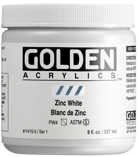 Acrylic high flow - 8 oz  zinc white  s1