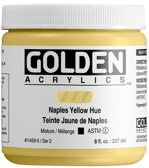 Acrylic high flow - 8 oz  naples yellow hue  s2