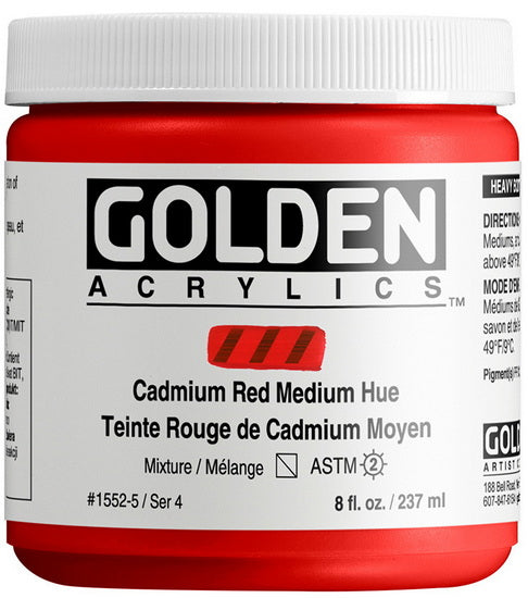 Acrylic high flow - 8 oz  cadmium red medium hue  s4