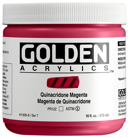 Acrylique haute viscosité - 16 oz  magenta de quinacridone  s7