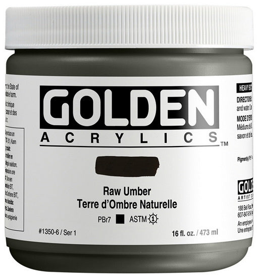 Acrylic heavy body - 16 oz  raw umber  s1