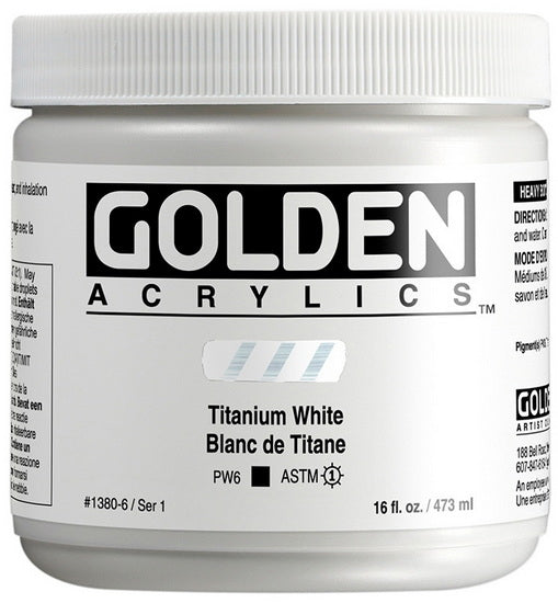 Acrylic heavy body - 16 oz  titanium white  s1