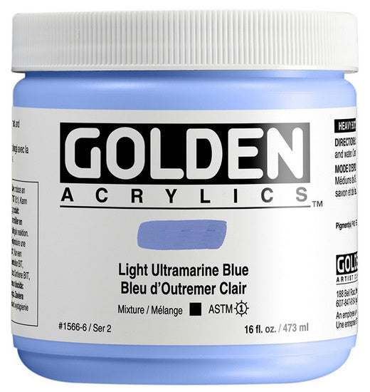 Acrylic heavy body - 16 oz  ultramarine blue light  s2