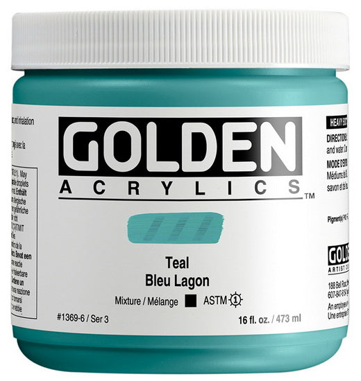 Acrylic heavy body - 16 oz  teal  s3