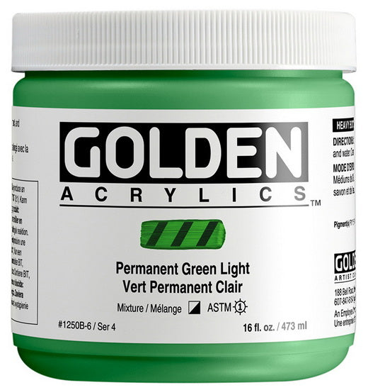 Acrylic heavy body - 16 oz  permanent green light  s4