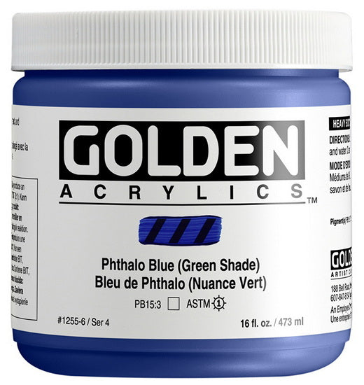 Acrylic heavy body - 16 oz  phthalo blue green shade  s4