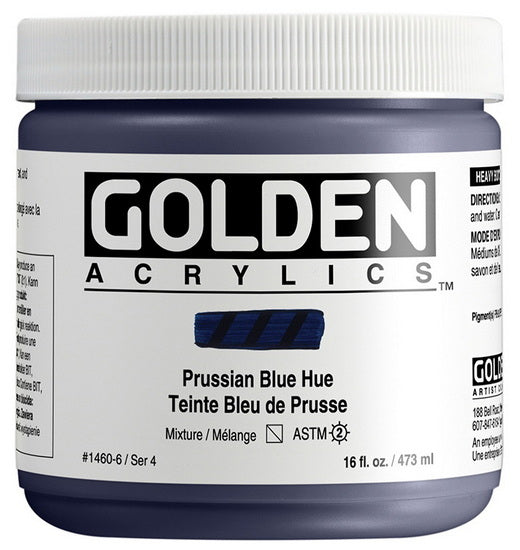 Acrylic heavy body - 16 oz  prussian blue hue  s4