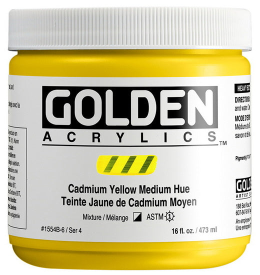 Acrylique haute viscosité - 16 oz  jaune cadmium moyen imit  s4