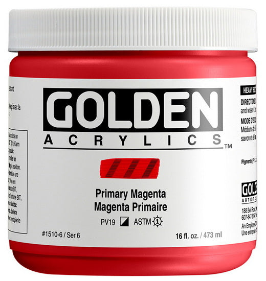 Acrylic heavy body - 16 oz  primary magenta  s6