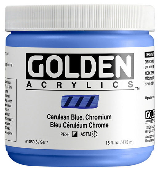 Acrylic heavy body - 16 oz  cerulean blue chromium  s7
